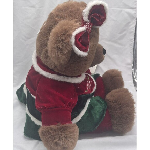 2007 Christmas Plush Bear Girl Snowflake Teddy Dan Dee Collector Stuffed Animal - Picture 15 of 16